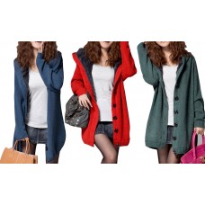 Fleece line cardigan